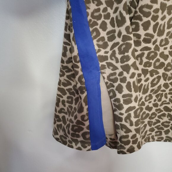 Grayson/Threads Women's Leopard Print Wide Leg Pants With Blue Side Stripes Size - Picture 5 of 7